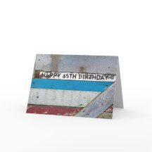 Shabby Chic Wood 65. Geburtstag