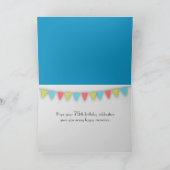 Shabby Chic Wood 75. Geburtstag Karte (Innenseite)