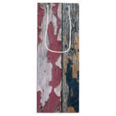 Shabby Chic Wood Geschenktüte Für Weinflaschen (Vorderseite)