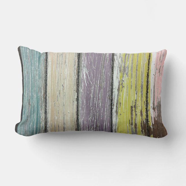 Shabby Chic Wood Lendenkissen (Vorderseite)