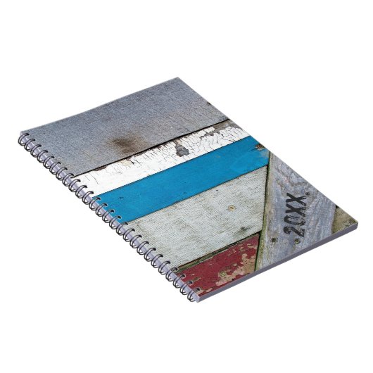 Shabby Chic Wood Pattern Notizblock (Rechte Seite)