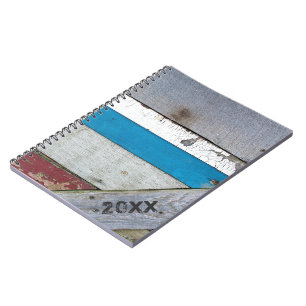 Shabby Chic Wood Pattern Notizblock