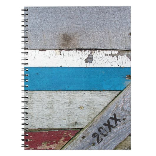 Shabby Chic Wood Pattern Notizblock (Vorderseite)