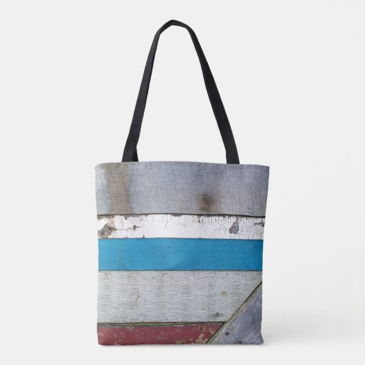 Shabby Chic Wood Pattern Tasche (Rückseite)