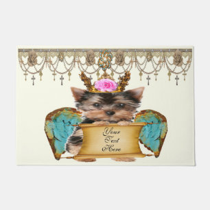 Shabby Chic Yorkie Angel Welpen Hund erstellen Sie Fußmatte