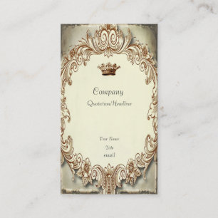Shabby Chic zerrissene Krone Visitenkarte