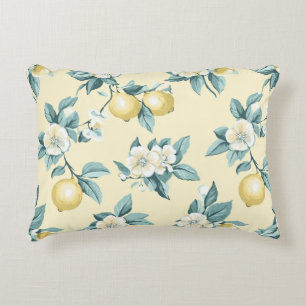 Shabby Chic Zitronen Blumen-Serie Design #10 Dekokissen