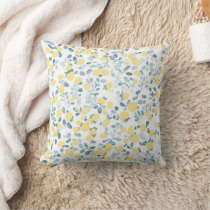 Shabby Chic Zitronen-Blumen-Serie Design #4 Kissen