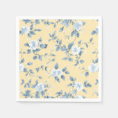 Shabby Chic Zitronen Blumen Serie Design #7 Serviette (Vorderseite)