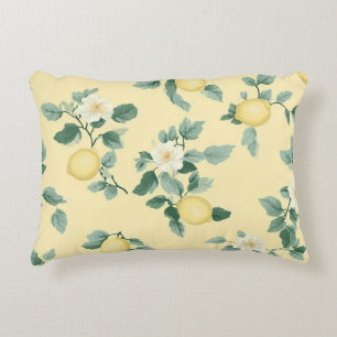 Shabby Chic Zitronen Blumenreihe Design #2 Dekokissen