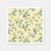 Shabby Chic Zitronen Blumenreihe Design #2 Serviette (Vorderseite)