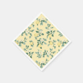 Shabby Chic Zitronen Blumenreihe Design #2 Serviette (Ecke)