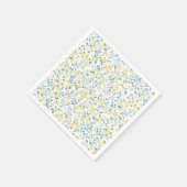 Shabby Chic Zitronen Blumenreihe Design #4 Serviette (Ecke)
