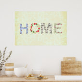 Shabby Chic Zuhause Decorative Creme Poster (Küche)