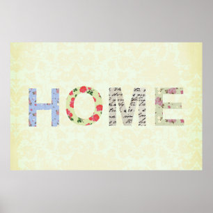 Shabby Chic Zuhause Decorative Creme Poster