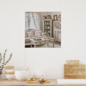 Shabby Chic-Zuhause im druckbaren Foto Poster (Küche)