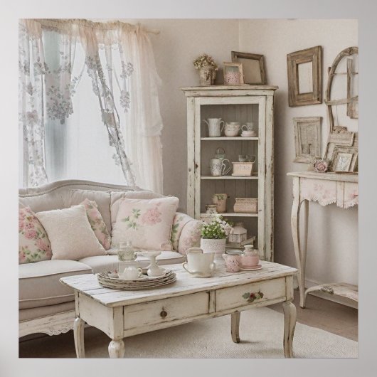 Shabby Chic-Zuhause im druckbaren Foto Poster (Vorne)