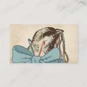 Shabby Chichäkelarbeithaken-Garnvogel-Bandbogen Visitenkarte (Rückseite)