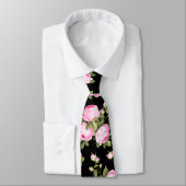 Shabby Chick Pink Roses auf schwarz Krawatte (Gebunden)