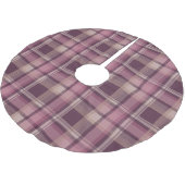 Shabby Chlc Deep Pink Karierte Weihnachtsbaumbasis Polyester Weihnachtsbaumdecke (Schrägansicht)