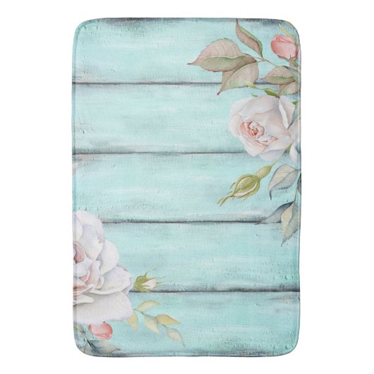 Shabby Country Chic Rustic Bath Mat Badematte (Vorderseite Vertikal)