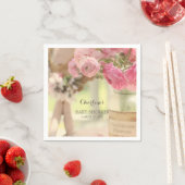 Shabby Country Chic weich verblasste rosa Blume Serviette (Beispiel)