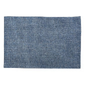 Shabby denim: blaue Jeans-Textur Kissenbezug (Rückseite)