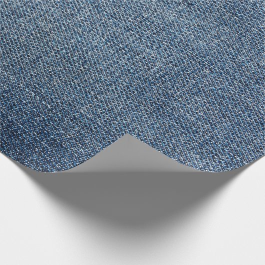 Shabby Denim Textur für Hintergrund. Blue Jeans Geschenkpapier (Ecke)