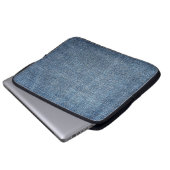 Shabby Denim Textur für Hintergrund. Blue Jeans Laptopschutzhülle (Vorne Knopf)