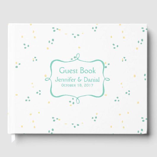 Shabby Dots Wedding Guest Book Gästebuch (Vorderseite)