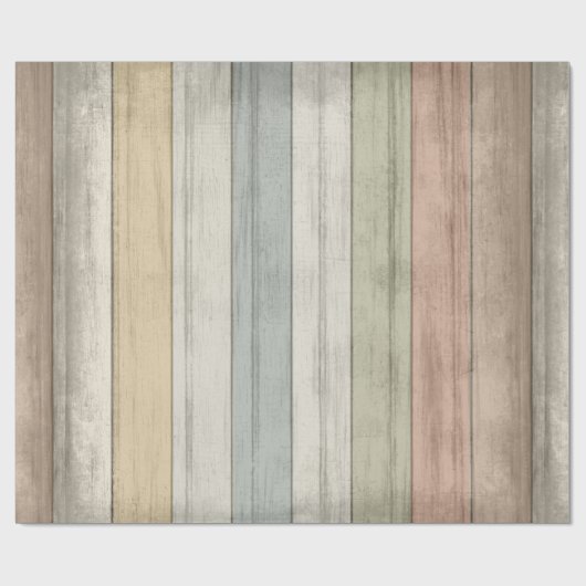 Shabby Earth Colored Wood Geschenkpapier (Flach)