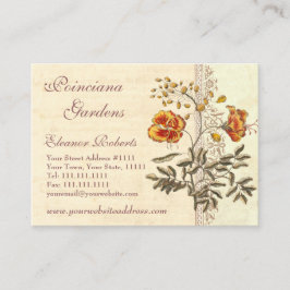 Shabby Elegance Vintag Poinciana Blume Visitenkarte