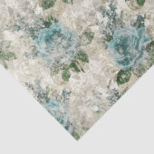 Shabby Floral Aqua Serie Design 2 Seidenpapier (Detail)