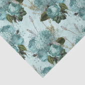 Shabby Floral Aqua Serie Design 7 Seidenpapier (Detail)