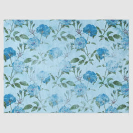 Shabby Floral Blue Serie Design 4 Seidenpapier