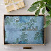Shabby Floral Blue Serie Design 5 Seidenpapier (Geschenk)