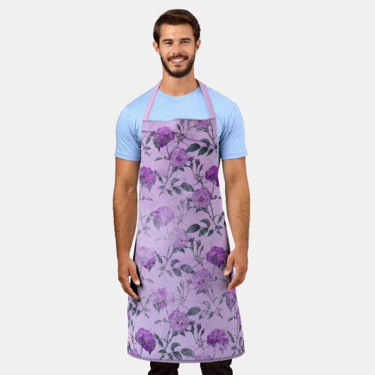 Shabby Floral Lila Series Design 2 Schürze (Getragen)