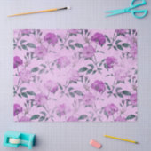 Shabby Floral Lila Series Design 2 Seidenpapier (Basteln)