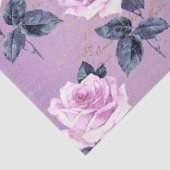 Shabby Floral Lila Series Design 3 Seidenpapier (Detail)