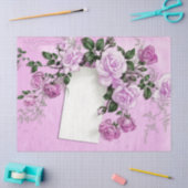 Shabby Floral Lila Series Design 6 Seidenpapier (Basteln)