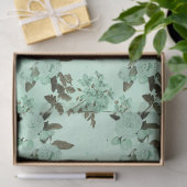 Shabby Floral Mint Series Design 8 Seidenpapier (Geschenk)