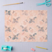 Shabby Floral Peach Serie Design 5 Seidenpapier (Basteln)