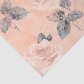 Shabby Floral Peach Serie Design 5 Seidenpapier (Detail)