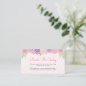 Shabby Floral Rose Babydusche Buchungsanfrage Begleitkarte (Stehend Vorderseite)