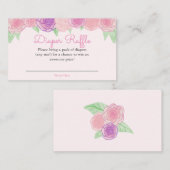 Shabby Floral Rose Kinderdusche Windelwanne Windel Begleitkarte (Vorne/Hinten)