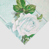 Shabby Floral Turquoise Series Design 11 Seidenpapier (Detail)