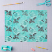 Shabby Floral Turquoise Series Design 4 Seidenpapier (Basteln)