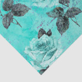 Shabby Floral Turquoise Series Design 4 Seidenpapier (Detail)