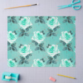 Shabby Floral Turquoise Series Design 9 Seidenpapier (Basteln)