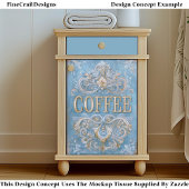 Shabby French Style Coffee Cafe Sign EY6 Decoupage Seidenpapier